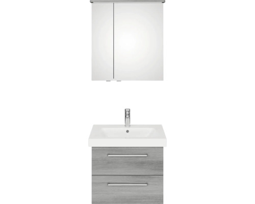 Sestava koupelnového nábytku se zrcadlovou skříňkou, umyvadlem a spodní skříňkou