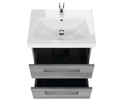 Skříňka pod umyvadlo se dvěma zásuvkami a umyvadlem