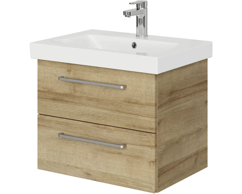 Skříňka pod umyvadlo se dvěma zásuvkami a umyvadlem