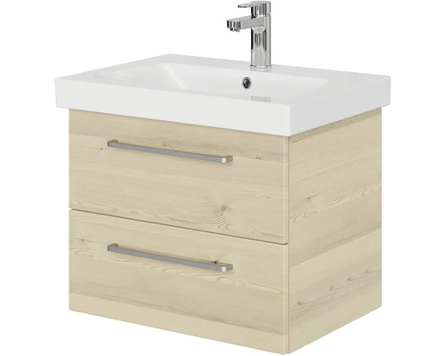 Umyvadlová skříňka se dvěma zásuvkami a umyvadlem na desku