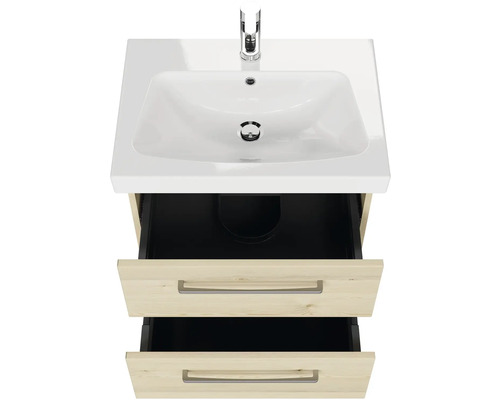 Skříňka pod umyvadlo se dvěma zásuvkami a umyvadlem na desku