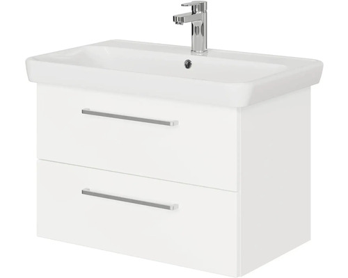 Umyvadlo se dvěma zásuvkami a armaturou