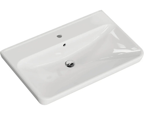 Keramické umyvadlo s otvorem pro baterii a přepadem