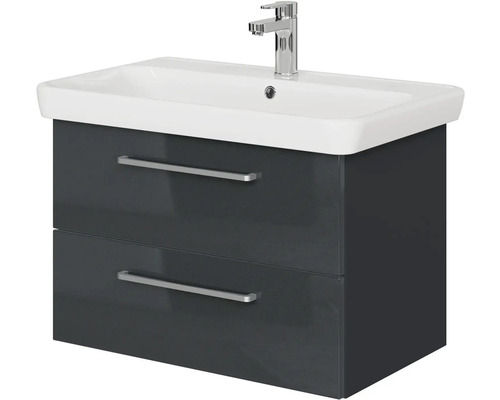 Skříňka pod umyvadlo se dvěma zásuvkami, umyvadlem a vodovodní baterií