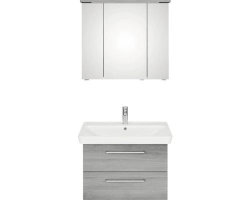 Umyvadlo se skříňkou a zrcadlová skříňka do koupelny