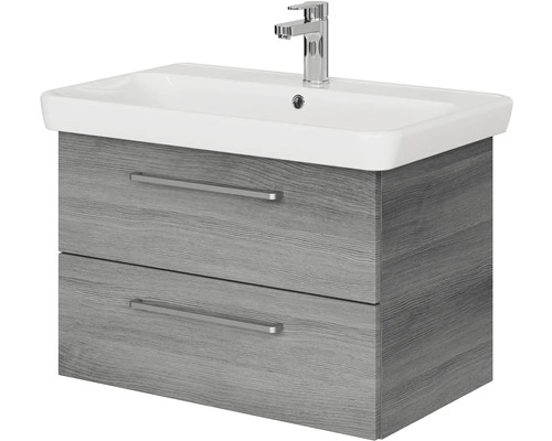 Skříňka pod umyvadlo se dvěma zásuvkami, umyvadlem a baterií