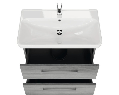 Skříňka pod umyvadlo se dvěma zásuvkami, umyvadlem a baterií