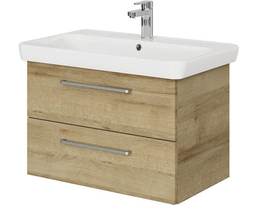 Skříňka pod umyvadlo se dvěma zásuvkami, baterií a umyvadlem