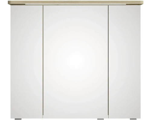 Zrcadlová skříňka se třemi dvířky a policí