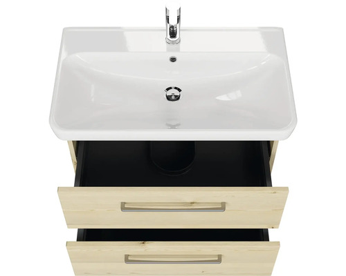 Skříňka pod umyvadlo se dvěma zásuvkami a umyvadlem na desku