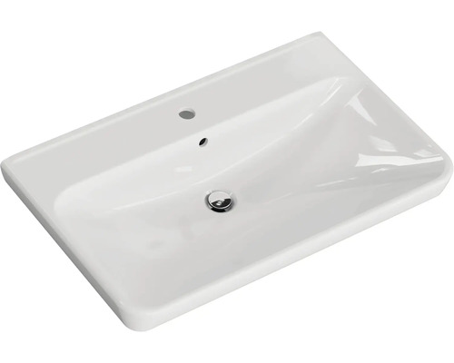 Bílé keramické umyvadlo do koupelny