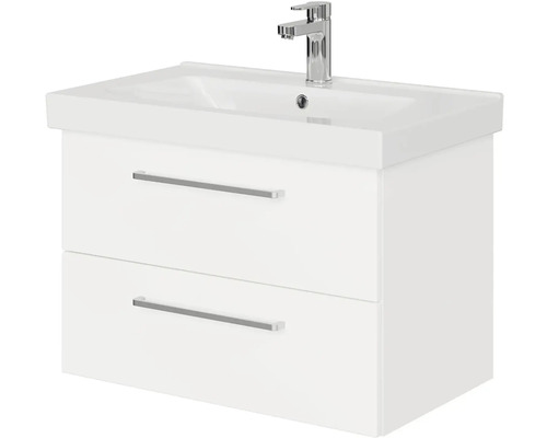 Umyvadlová skříňka se dvěma zásuvkami a baterií