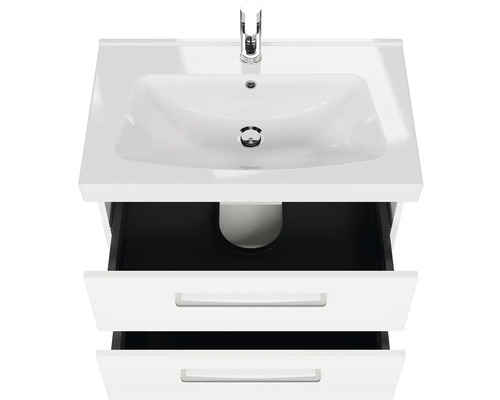 Skříňka pod umyvadlo se dvěma zásuvkami a umyvadlem