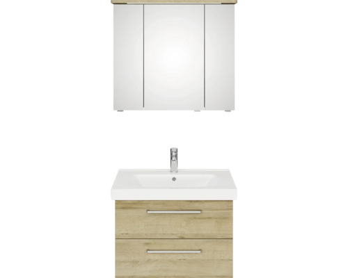 Koupelnový set se zrcadlovou skříňkou, umyvadlem a spodní skříňkou