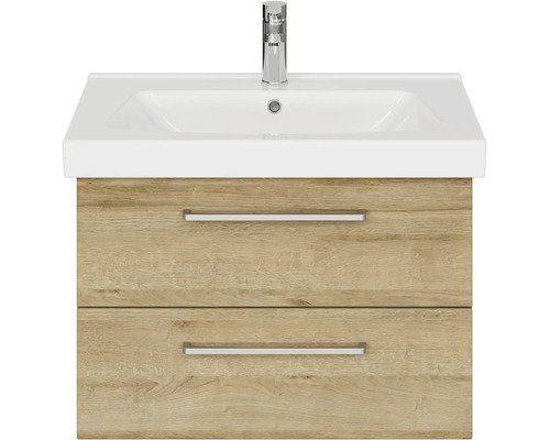 Skříňka pod umyvadlo se dvěma zásuvkami, umyvadlem a baterií do koupelny