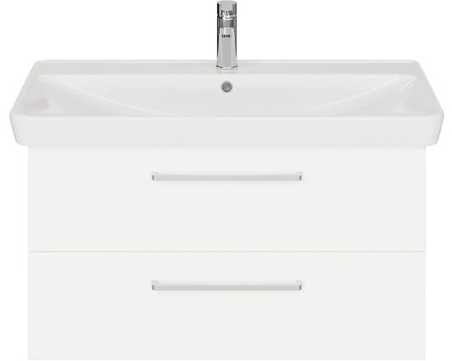 Skříňka pod umyvadlo se dvěma zásuvkami a umyvadlem na desku