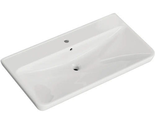 Keramické umyvadlo s otvorem pro kohoutek a přepadem