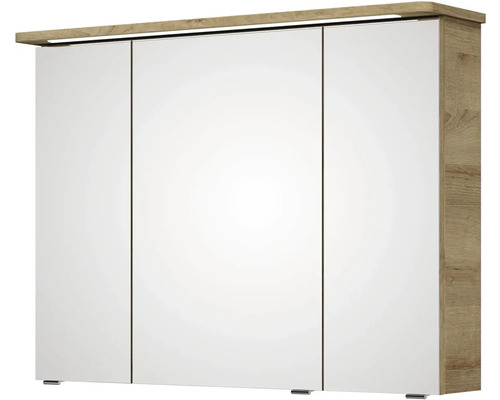 Zrcadlová skříňka se třemi dvířky a osvětlením