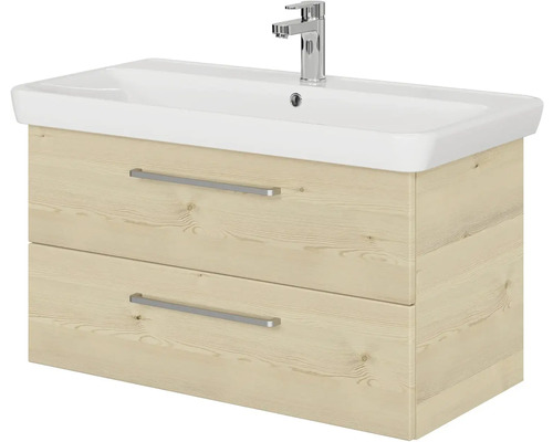 Skříňka pod umyvadlo se dvěma zásuvkami, umyvadlo a baterie