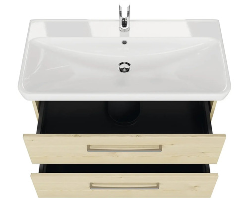 Skříňka pod umyvadlo s umyvadlem a dvěma zásuvkami