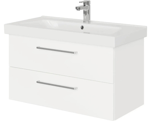 Skříňka pod umyvadlo se dvěma zásuvkami a umyvadlem