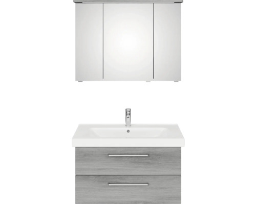 Umyvadlo se skříňkou a zrcadlová skříňka do koupelny