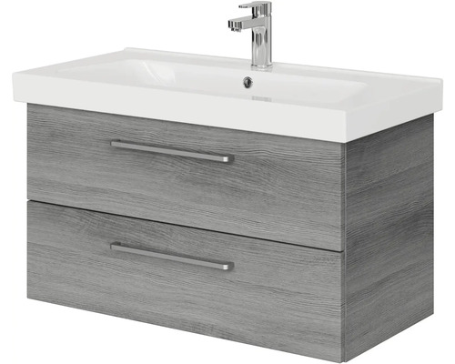 Skříňka pod umyvadlo se dvěma zásuvkami a umyvadlem