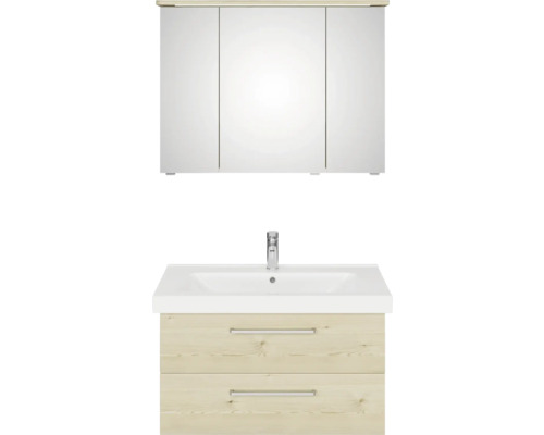 Kombinace umyvadla a zrcadlové skříňky do koupelny