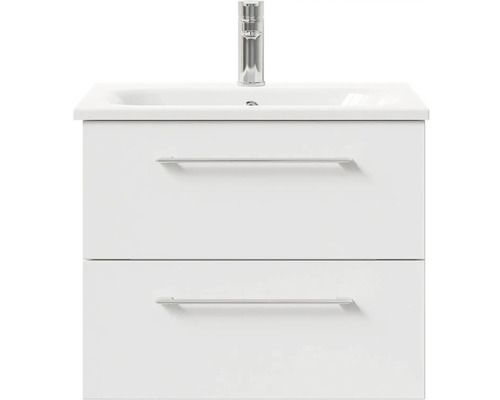 Skříňka pod umyvadlo se dvěma zásuvkami a umyvadlem na desku