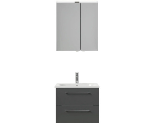 Koupelnová umyvadlová sestava se zrcadlovou skříňkou a spodní skříňkou