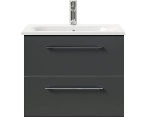 Skříňka pod umyvadlo se dvěma zásuvkami, umyvadlo na desku a baterie