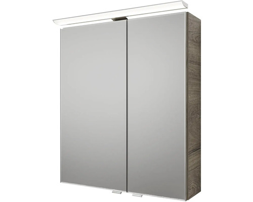 Zrcadlová skříňka s osvětlením a dvěma dvířky