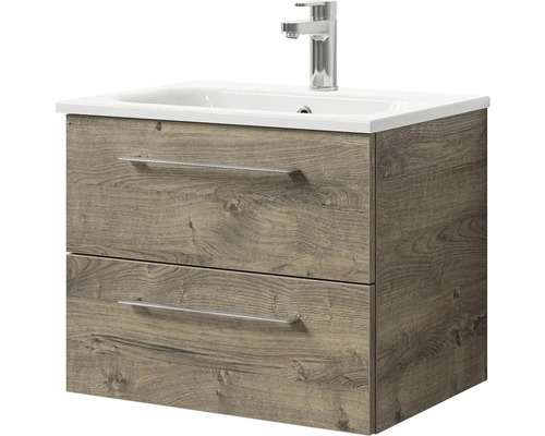 Skříňka pod umyvadlo se dvěma zásuvkami a umyvadlem na desku