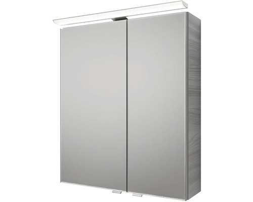 Zrcadlová skříňka se dvěma dvířky a osvětlením