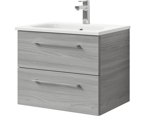 Skříňka pod umyvadlo se dvěma zásuvkami a umyvadlem