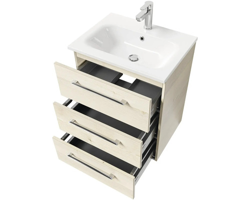 Skříňka pod umyvadlo se třemi zásuvkami a baterií