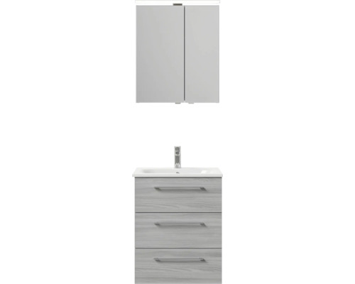 Skříňka pod umyvadlo se třemi zásuvkami a zrcadlová skříňka