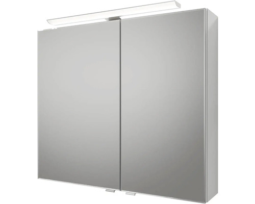 Zrcadlová skříňka se dvěma dvířky a osvětlením