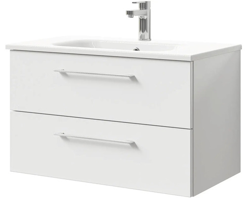 Skříňka pod umyvadlo s umyvadlem a baterií