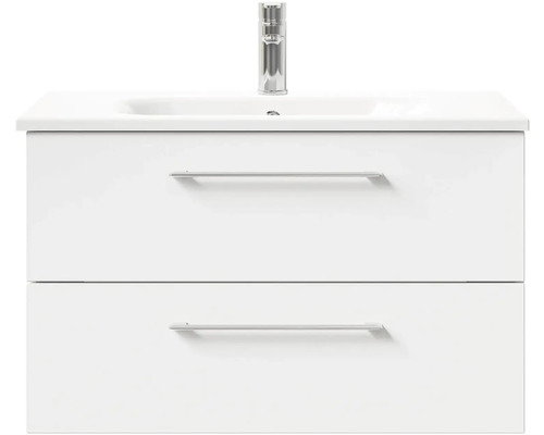 Skříňka pod umyvadlo se dvěma zásuvkami a umyvadlem na desku