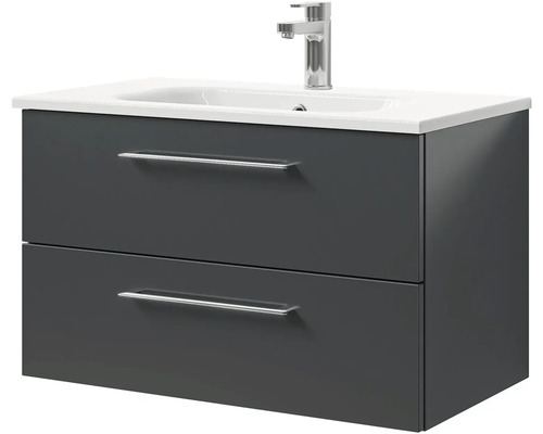 Skříňka pod umyvadlo se dvěma zásuvkami, umyvadlem na desku a vodovodní baterií