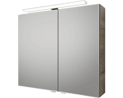 Zrcadlová skříňka s osvětlením a dvěma dvířky