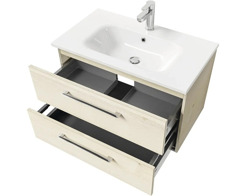 Skříňka pod umyvadlo se dvěma zásuvkami, umyvadlo a vodovodní baterie