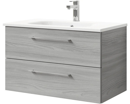 Skříňka pod umyvadlo se dvěma zásuvkami a armaturou