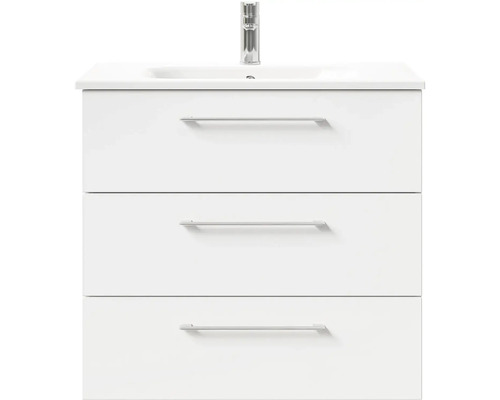 Skříňka pod umyvadlo se třemi zásuvkami a armaturou