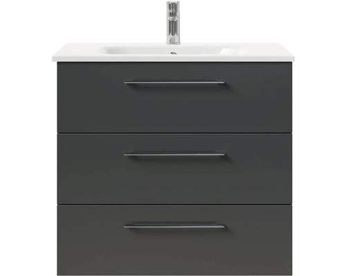 Skříňka pod umyvadlo se třemi zásuvkami, umyvadlem a vodovodní baterií