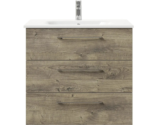 Skříňka pod umyvadlo se třemi zásuvkami, umyvadlem a vodovodní baterií