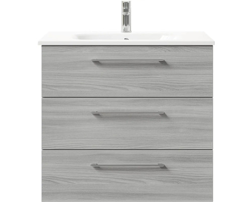 Skříňka pod umyvadlo se třemi zásuvkami, umyvadlem a vodovodní baterií