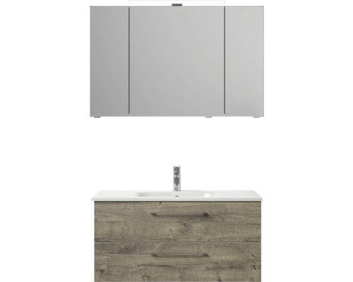 Koupelnová umyvadlová sestava se zrcadlovou skříňkou