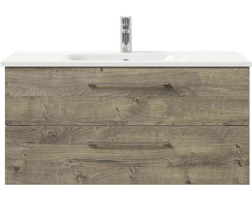 Skříňka pod umyvadlo se dvěma zásuvkami a umyvadlem